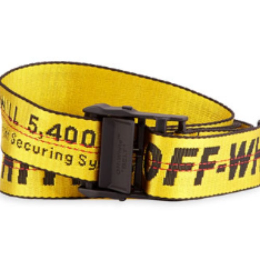 🎉HP🎉 Off-White Industrial Belt Yellow Black NWT - Picture 2 of 13